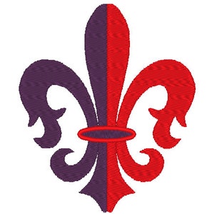 Fleur de lis 2 colors fill stitch silhouette shape machine embroidery designs, many mini sizes, french style flower lily INSTANT DOWNLOAD