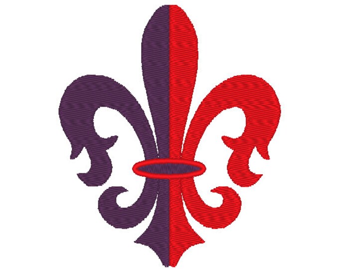 Fleur de lis 2 colors fill stitch silhouette shape machine embroidery designs, many mini sizes, french style flower lily INSTANT DOWNLOAD