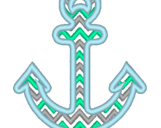 Anchor Chevron monogram BX also ALL other (.pes .hus .dst .vp3 .vip .xxx .exp . jef)  - embroidery appliqué monogram embroidery design