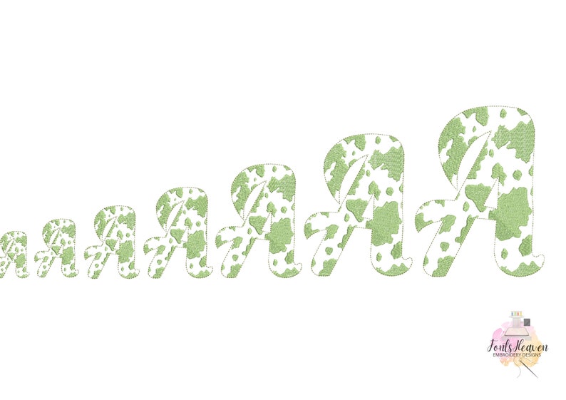 Cow Spots Cowgirl Script Handwritten Cursive Font Alphabet - Etsy