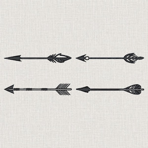 Simply rustic Arrow SET of 4 machine embroidery designs many sizes and formats simple folk Indian feather arrow kids boys monogram border