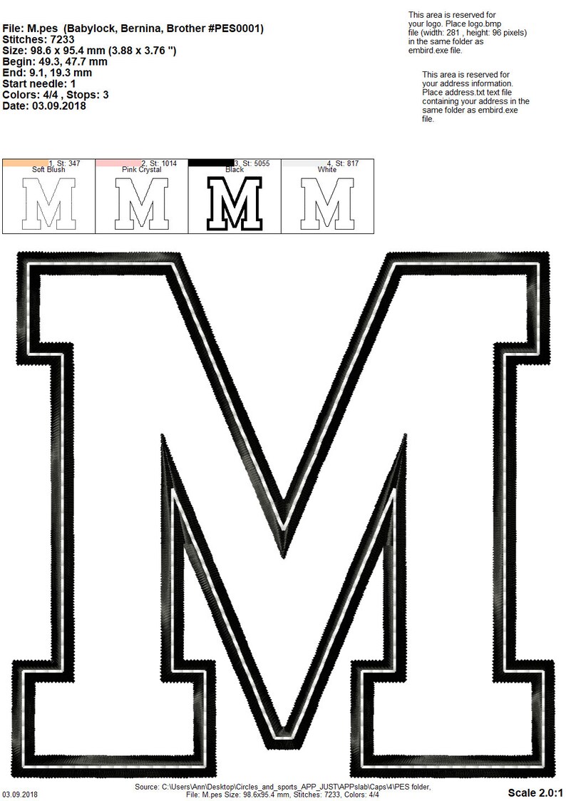 Sport, collegiate, block applique Font machine embroidery designs many sizes, BX embroidery, bx font alphabet sport image 7