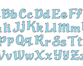 Free Edge Raggy Applique Alphabet Font machine embroidery designs assorted sizes 1.3, 2, 3 up to 4.5" uppercase lowercase raggedy, BX incl