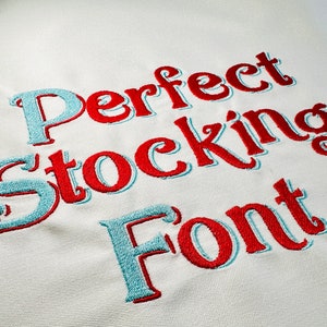 Christmas stocking font machine embroidery designs fairytale magic Shadow Font alphabet mini from 1 up to 2.8 inches monogram BX included
