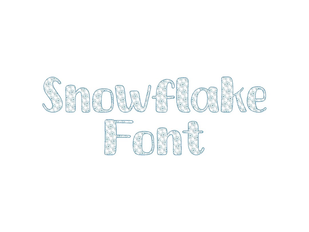 Snowflake Font Christmas Holiday Snow Alphabet Monogram Letters Machine ...