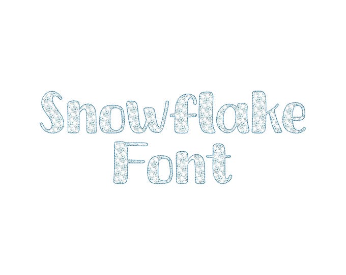 Snowflake Font Christmas Holiday Snow alphabet Monogram letters machine embroidery designs mini small sizes 0.8 thru 3.5in kids baby Font BX