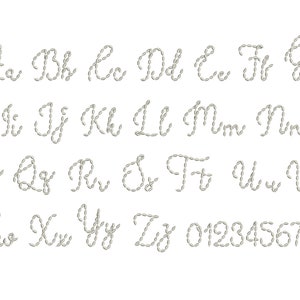 Parelsteekscript handgeschreven, cursief lettertype alfabet machineborduurontwerpen 1,9, 2, 2,5, 3, 4,6 inch, monogram BX