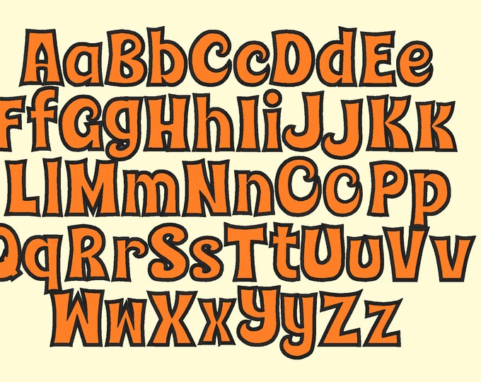 Applique Spicy Anna Font applique machine embroidery designs INSTANT DOWNLOAD alphabet sizes 2, 2.5, 3, 4, 5.5 inches BX embroidery included