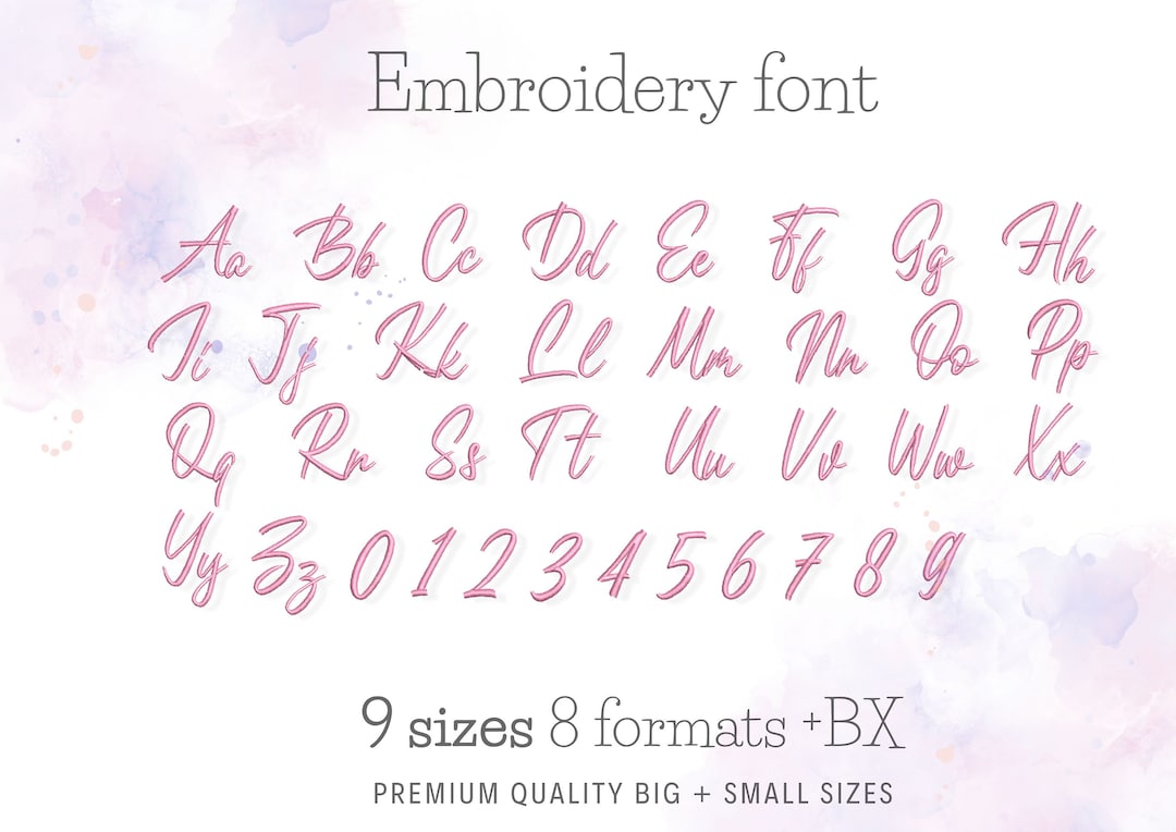 Modern Script Handwritten Cursive Font Alphabet Letters Machine ...