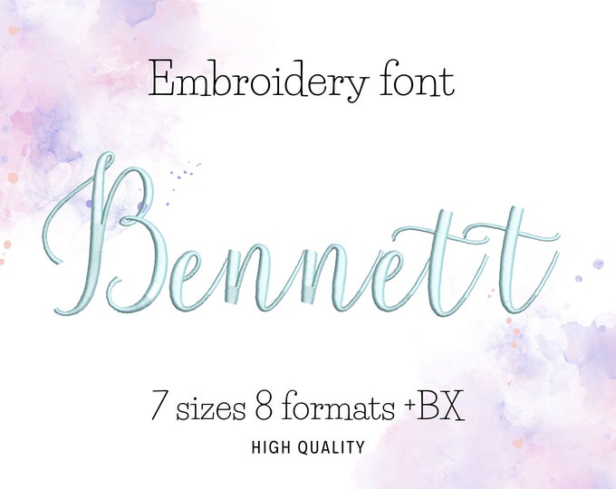 Modern script handwritten cursive Font alphabet letters machine embroidery designs 0.8" thru 3.2" inches, kids name monogram personalize, BX