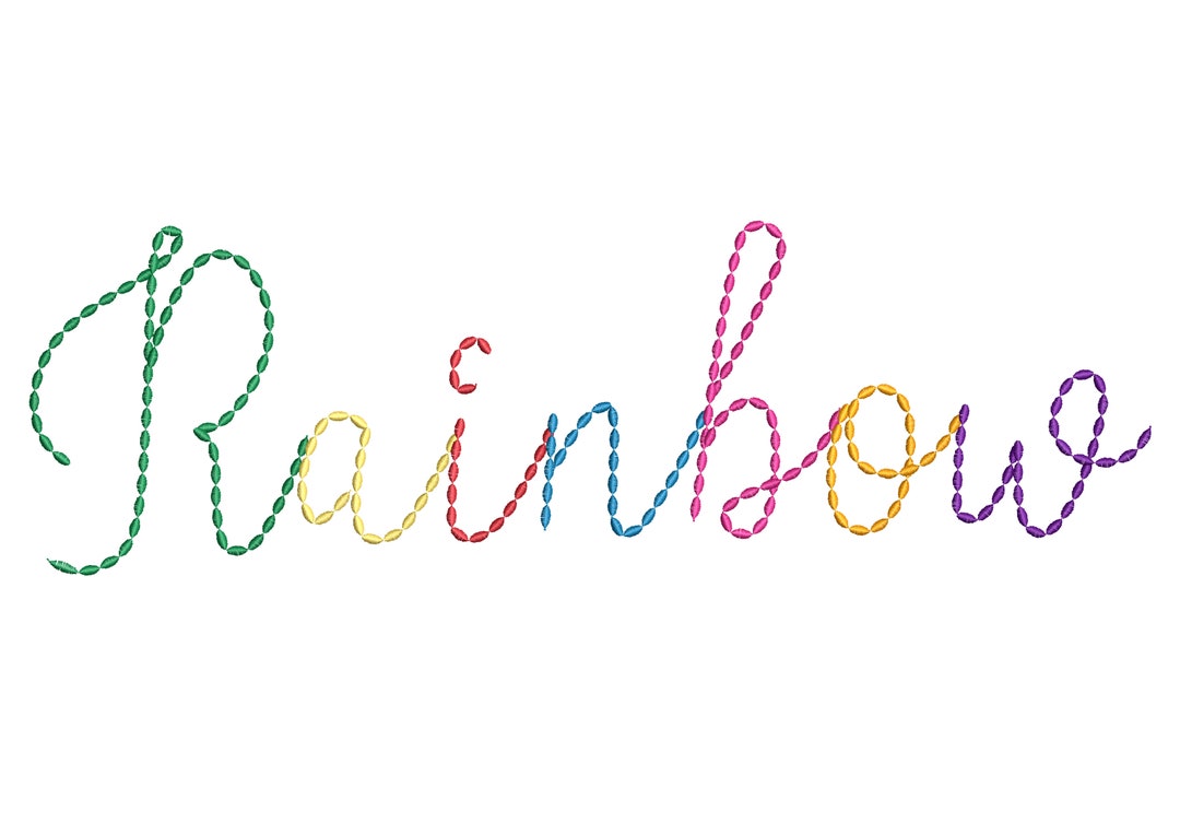 Bean Stitch Script Handwritten Cursive Script Font Alphabet Letters