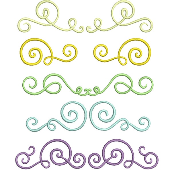 Classy calligraphy monogram border, font curl swirl frame signature machine embroidery designs INSTANT DOWNLOAD assorted sizes & formats