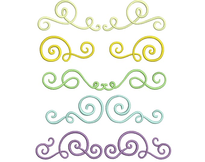 Classy calligraphy monogram border, font curl swirl frame signature machine embroidery designs INSTANT DOWNLOAD assorted sizes & formats