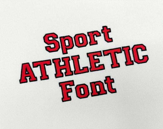 Athletic Collegiate Block mini FONT sport Alphabet Monogram fill stitch machine embroidery design many sizes and embroidery formats BX