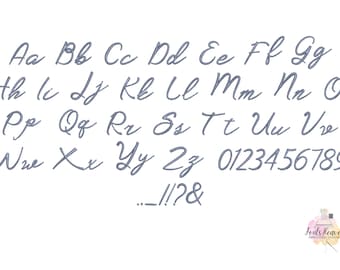 Signatur-Skript, kursive Handschrift, Schriftart, Maschinenstickerei, Alphabet-Buchstaben in Größen von 1 bis 4 Zoll, tolle Monogramm-Buchstaben
