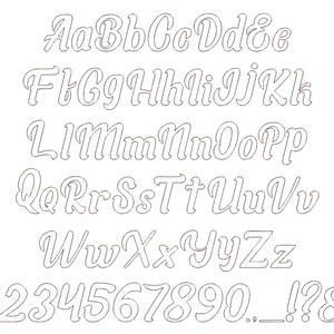 Vintage retrô manuscrito contorno irregular fonte alfabeto letras máquina bordado desenhos 1,5 a 4,1 polegadas, mãe monograma também BX
