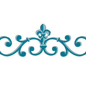 Vintage Fleur de Lis kalligrafische rand hoekdecoratie huwelijkscadeau machineborduurontwerpen BX geschikt voor gebruik met Embrilliance-vrij