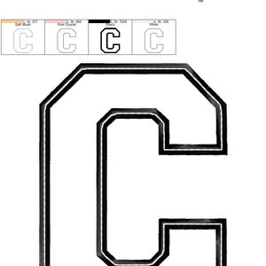 Sport, collegiate, block applique Font machine embroidery designs many sizes, BX embroidery, bx font alphabet sport image 6