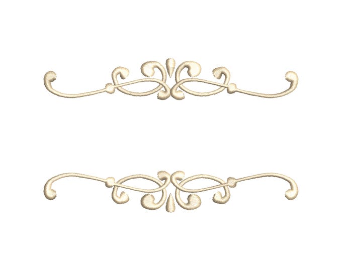 Monogram Border Frame curl swirl font name Border machine embroidery designs two in a row and single design many sizes 4 up to 9 inches