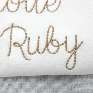 Needlework Font Needlework Script FONT Handwritten Font Hand Stitch Effect Alphabet ...