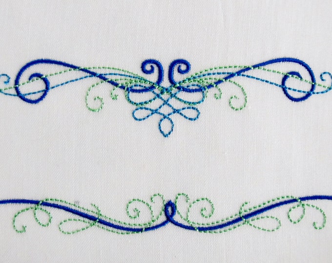 Monogram Border curls curl swirl font name frame machine embroidery designs script signature calligraphy INSTANT DOWNLOAD multiple sizes