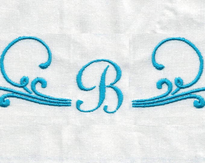 Classic Calligraphy Monogram Border curl font frame machine embroidery designs signature INSTANT DOWNLOAD multiple sizes from 2.5 up to 5 in