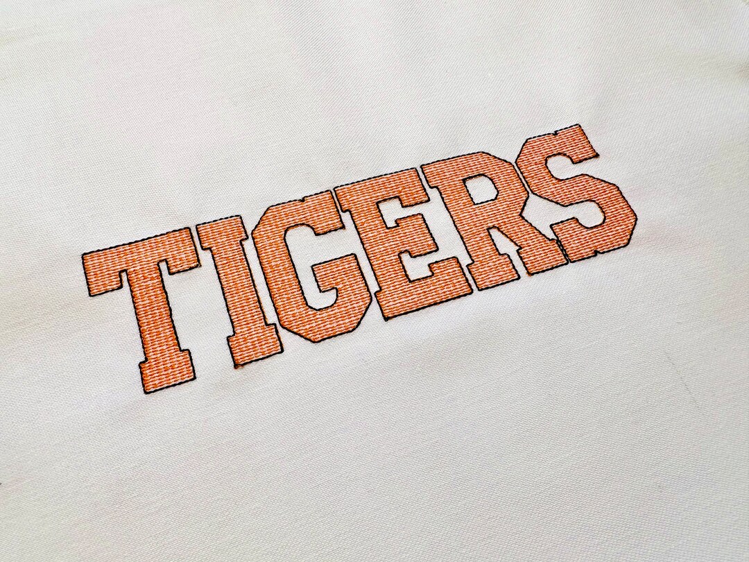 Sport Athletic Light Stitch Block Type Font Varsity Collegiate Alphabet ...