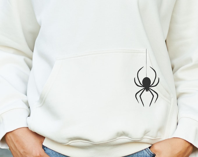 Spooky Spider machine embroidery designs in many sizes 3" thru 7" great add-on to font monogram Halloween theme Big scary Spider embroidery