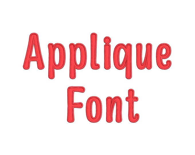 Rounded Applique Font monogram alphabet machine embroidery designs medium and big sizes from 3 up to 5 inch letters and numbers, and BX