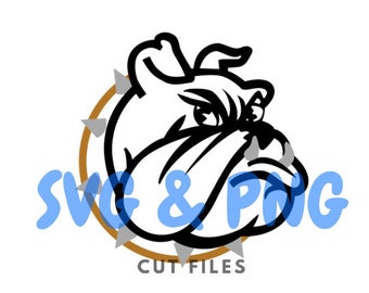 Bulldog, cara de buldog, cabeza de bulldog, bulldog svg, archivo de corte de corte de bulldog Cut File Digital Vinyl Calcomanía SVG PNG circuito y escaneo y corte