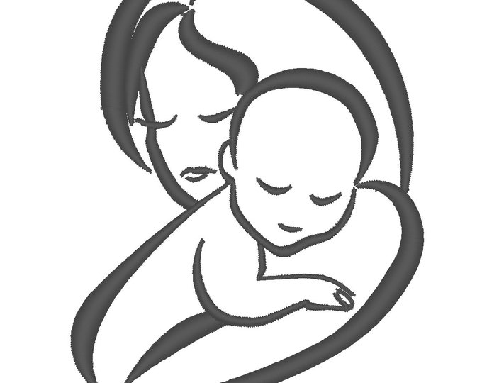 Mommy and Me fill stitch designs, mom and baby maternity nursery little newborn baby on hand , machine embroidery designs many mini sizes