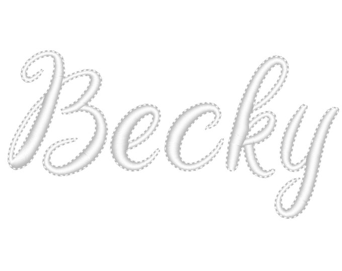 Swirl satin with bean stitch outline Font machine embroidery designs alphabet mini sizes 0.5, 1, 1.5, 1.7, 2" uppercase, lowercase girly, BX