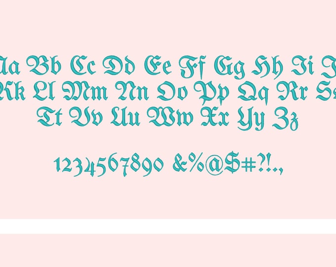 Fairy tale Font machine embroidery designs in mini sizes from 0.5 up to 1.5 inches gothic medieval old book alphabet monogram, BX included