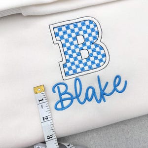 Sweatshirt wedding script handwritten cursive Font satin stitch alphabet machine embroidery designs from 0.6 thru 4 inches, monogram name BX image 7