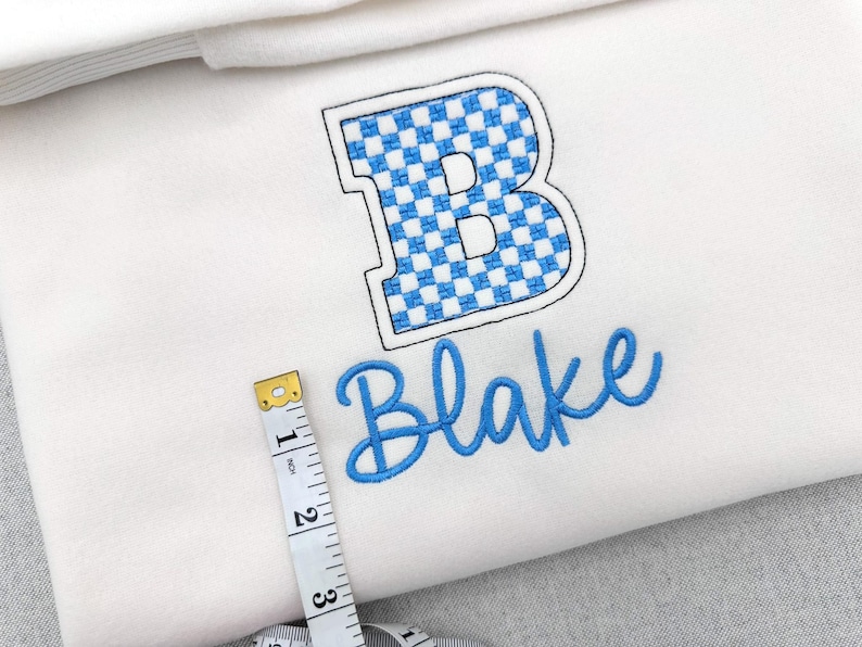 Sweatshirt wedding script handwritten cursive Font satin stitch alphabet machine embroidery designs from 0.6 thru 4 inches, monogram name BX image 7