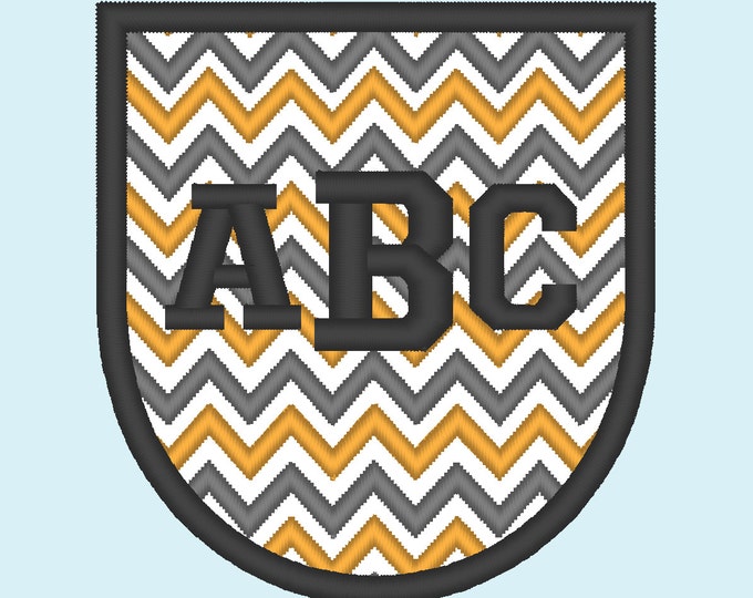 Patch Chevron monogram machine embroidery design BX also ALL other (.pes .hus .dst .vp3 .vip .xxx .exp . jef) - embroidery format included