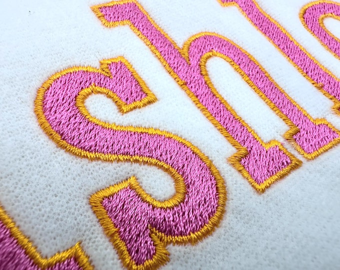 Awesome fill stitch and outline Font alphabet machine embroidery designs sizes from 1.5 thru 4 inches kids name monogram BX included