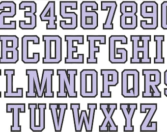 High school varsity collegiate block Font mini, applique Font machine embroidery designs in many sizes, BX font alphabet sport font