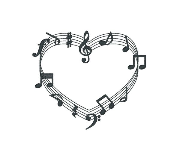 Music Love Music Lovers Font Frame And Notes Assorted Sizes Etsy