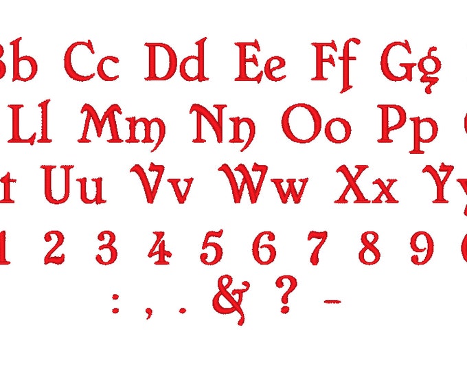 Christmas font machine embroidery design fairytale magic font alphabet multiple sizes 0.5" 1" 1.5" 1.7" 2" mini font alphabet, BX included