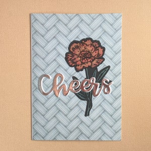 Birthday Card -  Cheers with Personalised Envelope