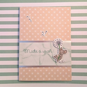 Birthday Card - Mouse Wishes with Personalised Envelope