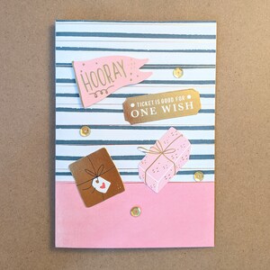 Birthday Card - Hooray Presents with Personalised Envelope