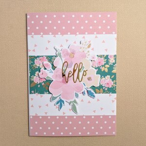 Just Because Card - Floral Hello with Personalised Envelope