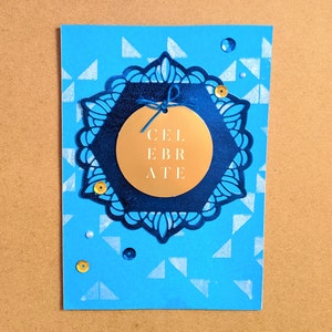 Birthday Card -  Sapphire Celebrate with Personalised Envelope