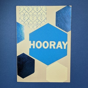 Birthday Card - Hexagonal Hooray with Personalised Envelope