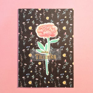 Thank You Card - Floral Taped with Personalised Envelope