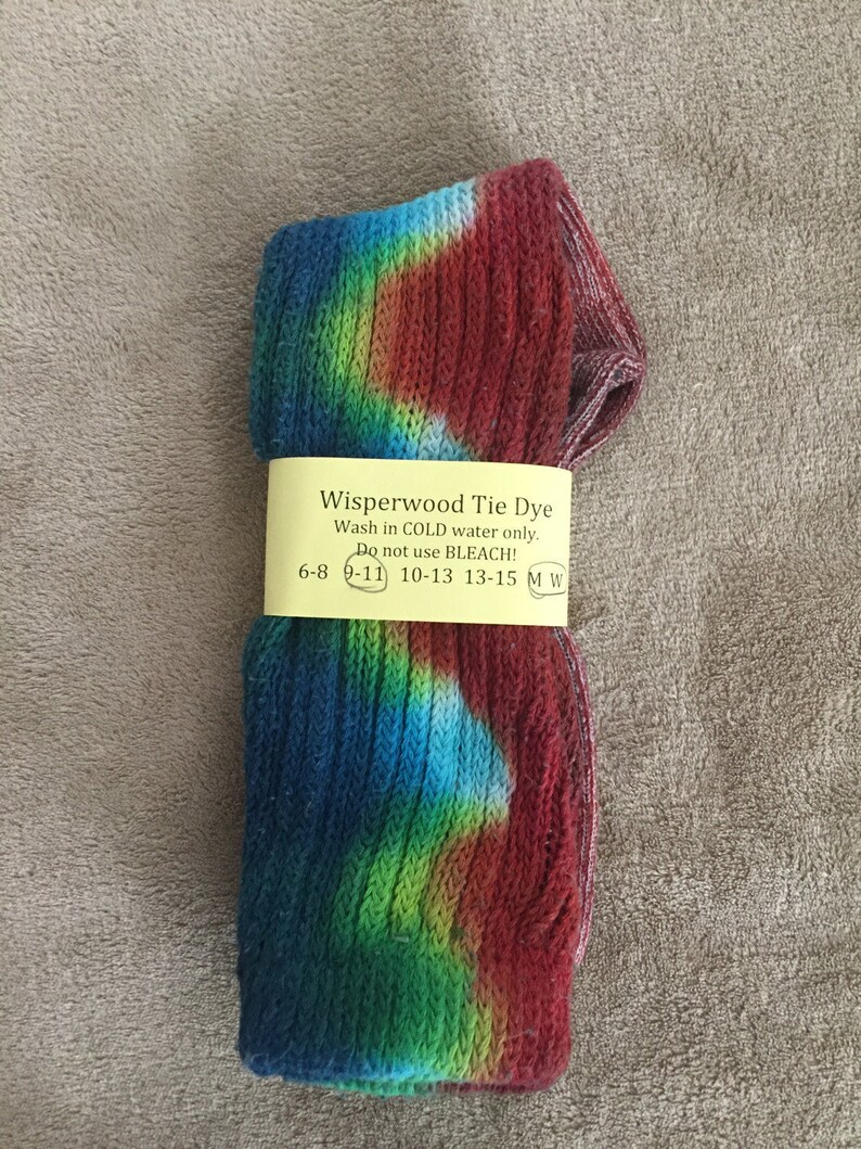 Wisperwood Tie-Dye Unisex ScrunchSlouch Socks Free Shipping within the U.S.