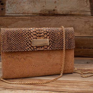 Bolso de mano de corcho, bolso ecológico, monedero de corcho