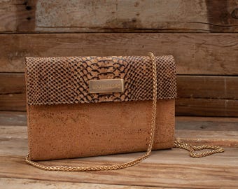 Bolso de mano de corcho, bolso ecológico, monedero de corcho